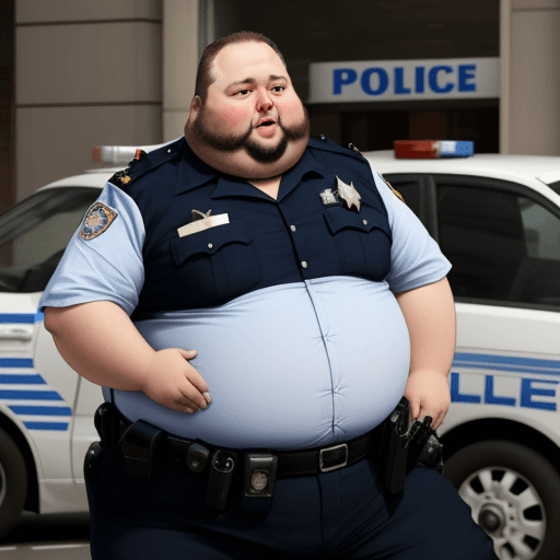 AI generated: The police are fucking a fat man