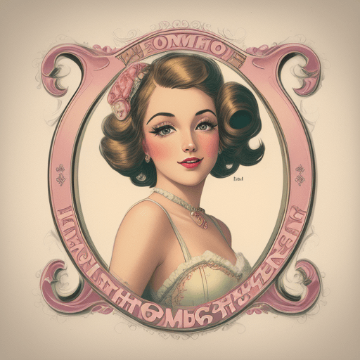 AI generated: Lettering design that says Feminine Showcase in vintage