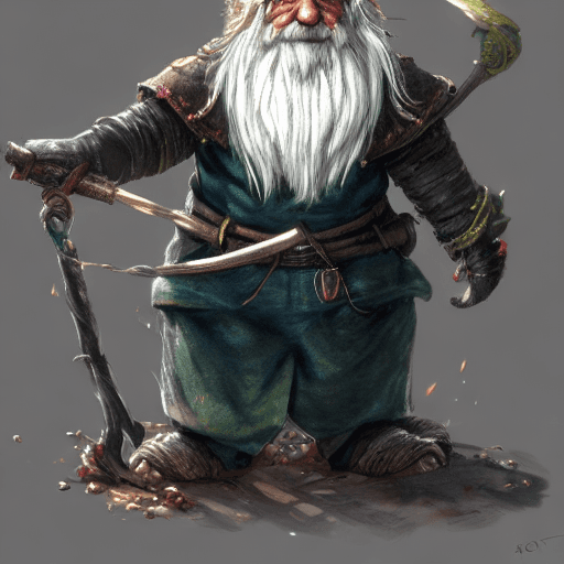 AI generated: wizard gnome, fantasy, artstation, concept art, highly detailed, illustration, full body picture