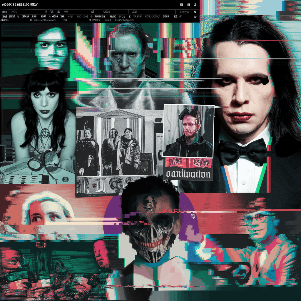 AI generated: experimental, experimental music, experimental video, adams family media, gothic art, cradle of filt...