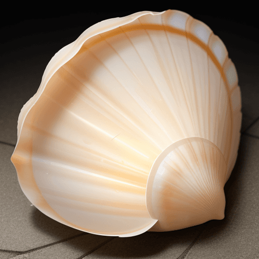 AI generated: A picture of a beautiful shell that shines