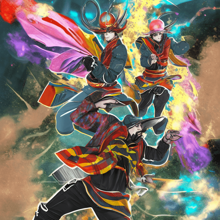 AI generated: (best quality,16k,4d,rfktrstyle:1.2),anime art at its best,explosive action,super beings,never seen ...
