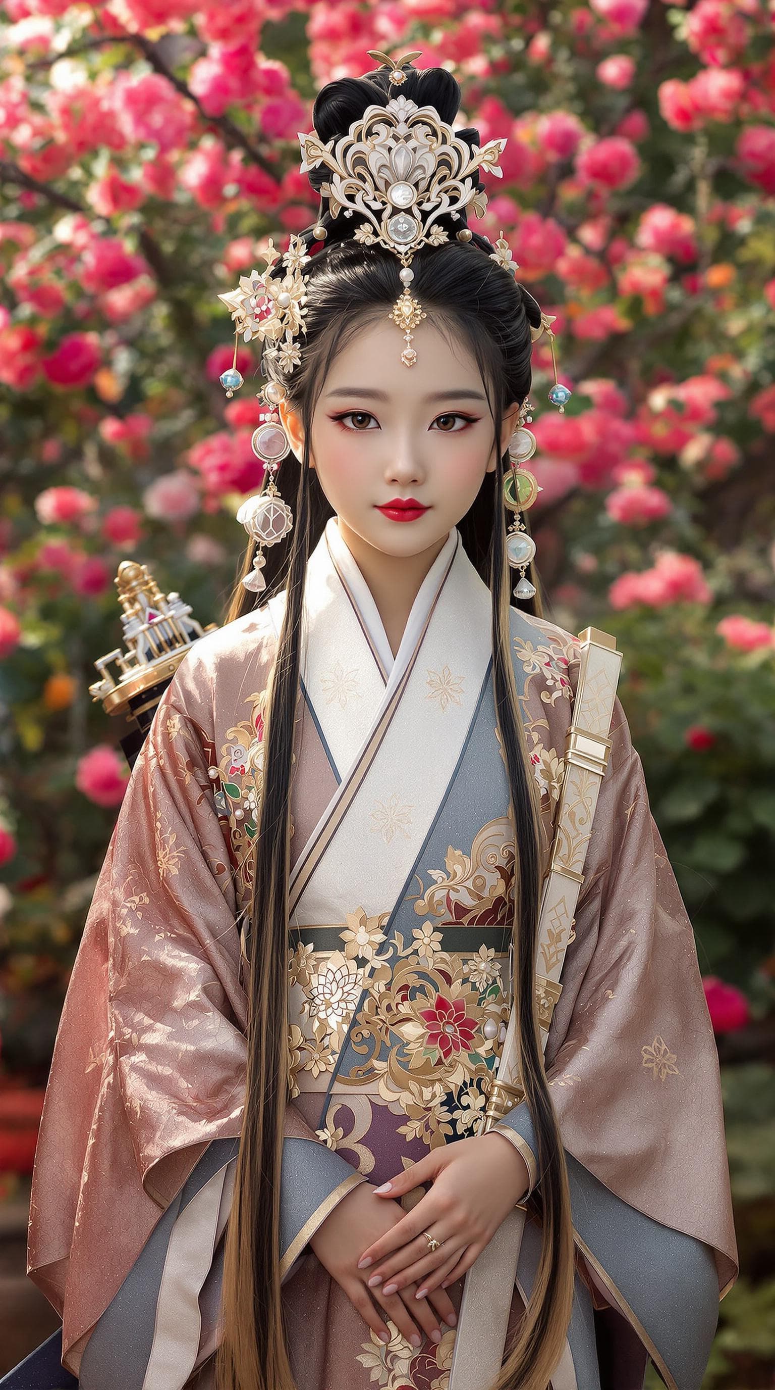 AI generated: a professional photo of a exceptionally of the most beautiful (Chinese empress) girl in China, (age ...