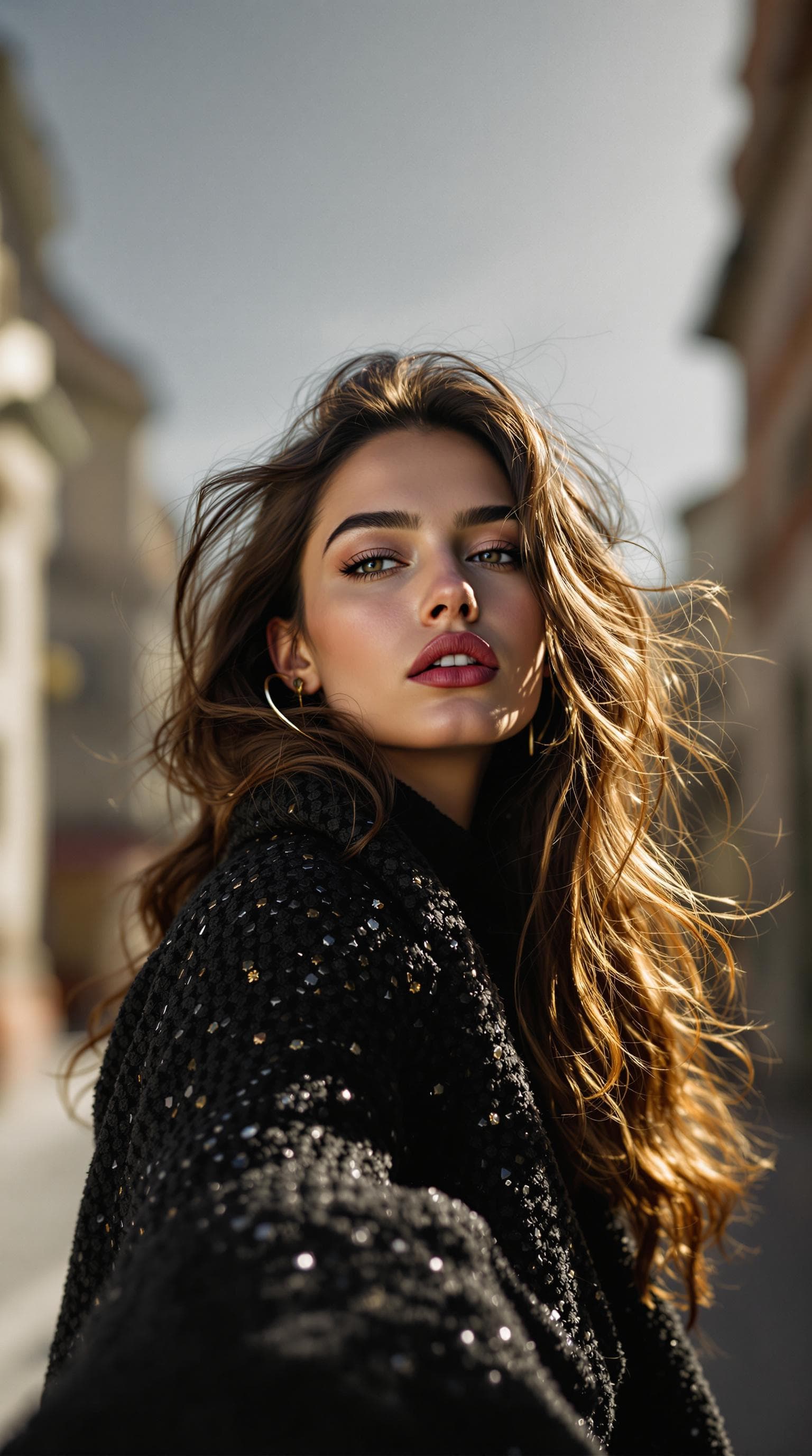 AI generated: high-resolution photo of a Spanish fashion supermodel, photorealistic, UHD, optimal photography, nat...