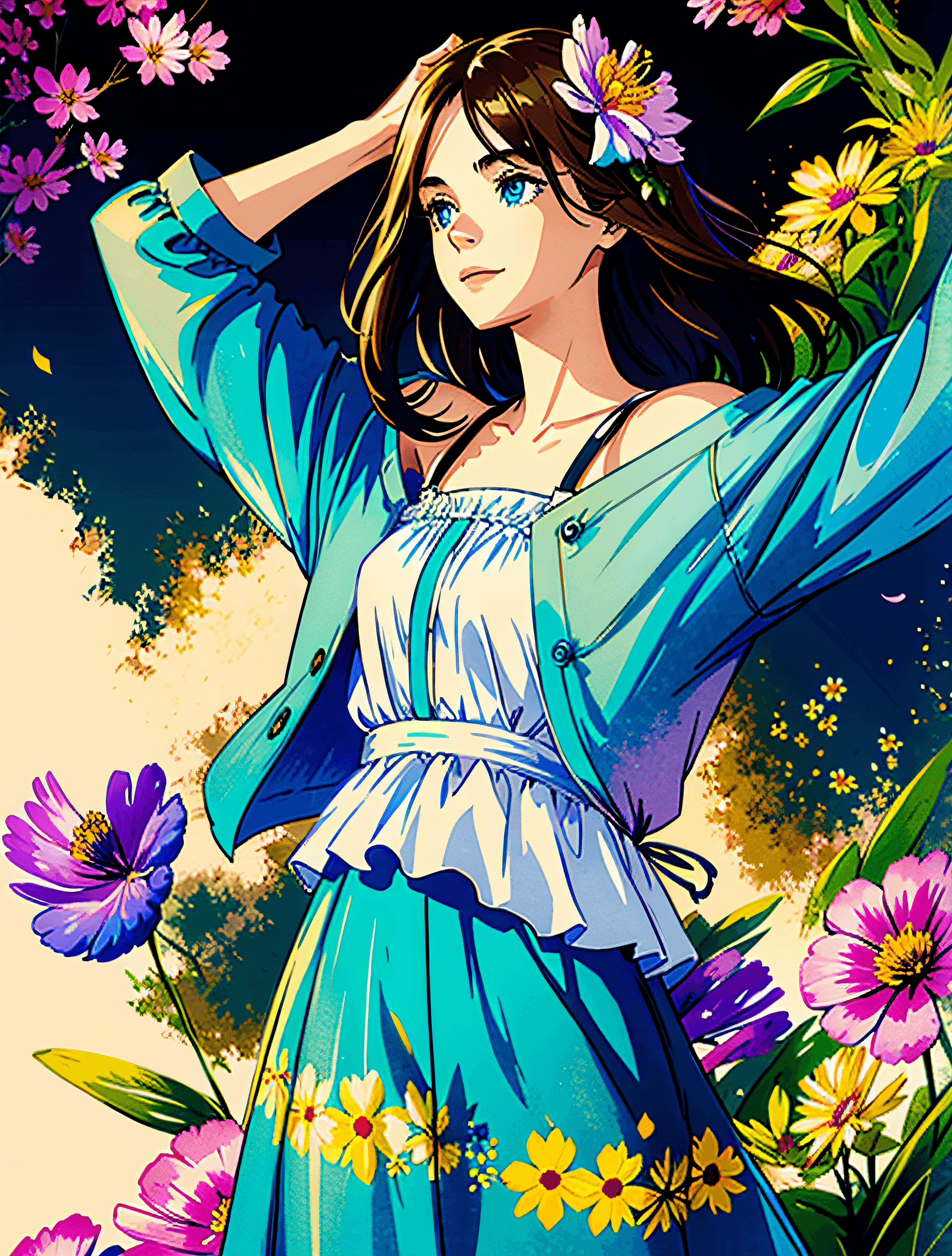 AI generated: masterpiece, best quality, 1girl profile, (colorful),(finely detailed beautiful eyes and detailed fa...