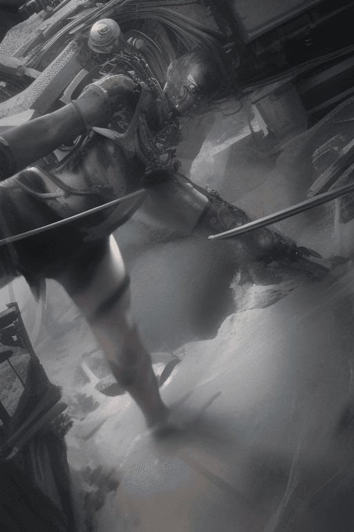 AI generated: professional 3d model (mechanical angel), aggressive looking, savage looking, finely detailed, bruta...