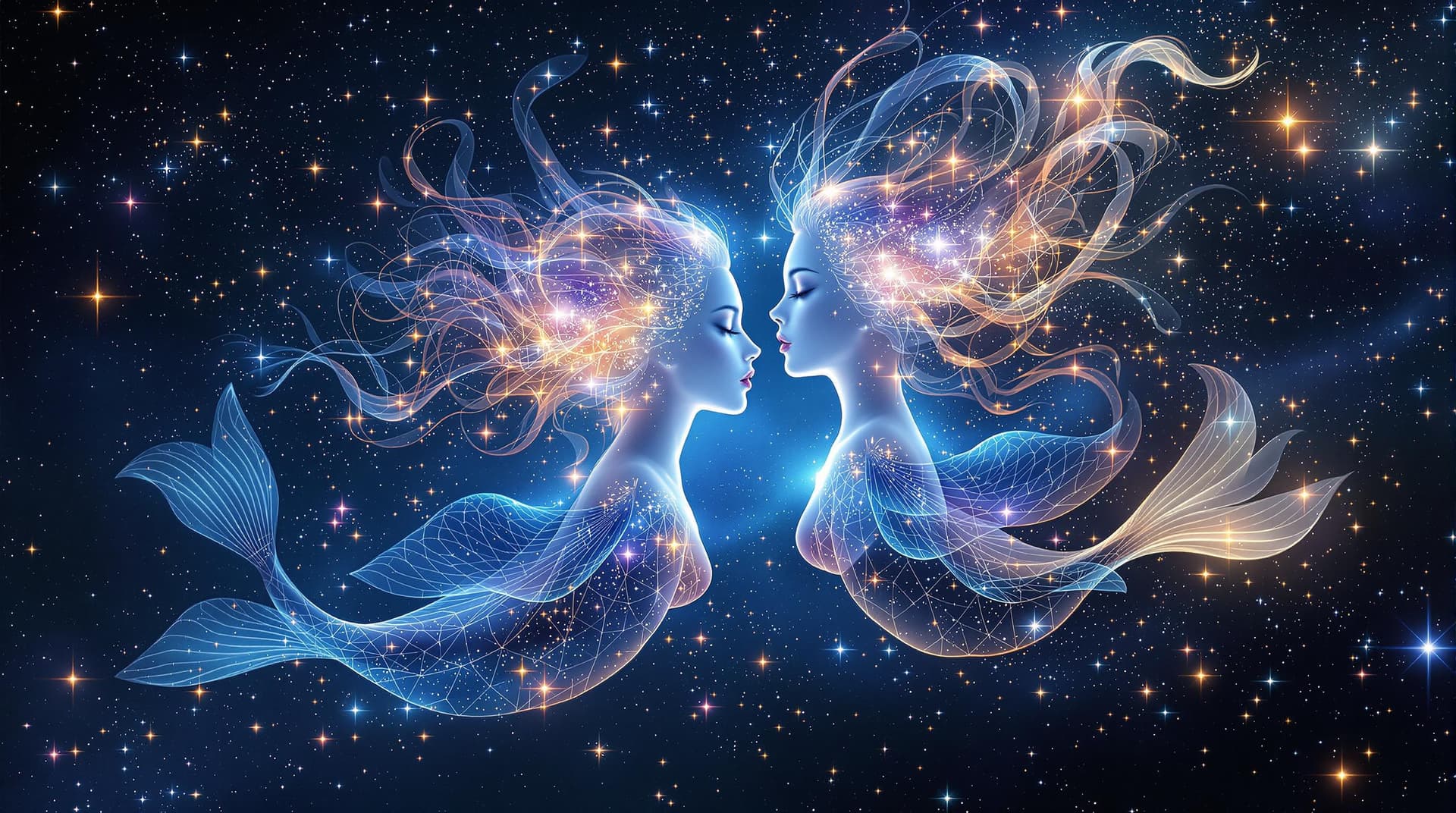 AI generated:  This digital is a photo realistic image into a 3d  fractal artwork features a celestial zodiac them...