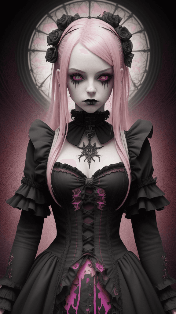 AI generated: (Masterpiece, Top Quality, Best Quality, Official Art, Gothic Beauty and Aesthetics: 1.2), (1 gothic...