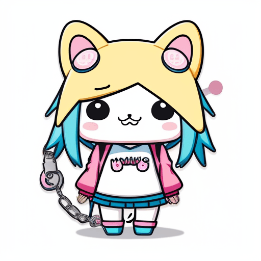 AI generated: Illustrate an original kawaii-inspired mascot character for an anime merchandise brand, featuring  a...