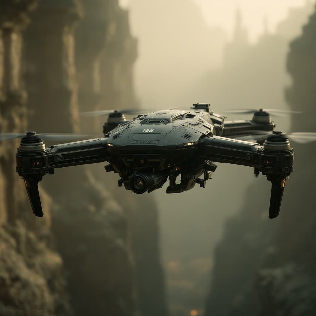 AI generated: Drone 166 from the Oblivion movie