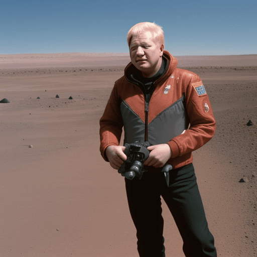AI generated: Boris Yeltsin on Mars 