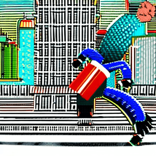 AI generated: man in an exhilarating sprint towards the viewer, This scene should burst with energy and excitement...