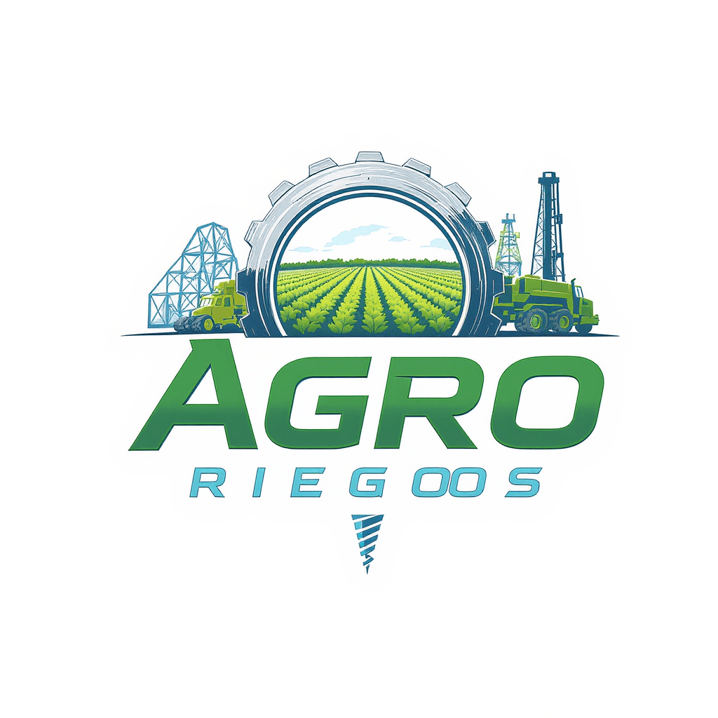 AI generated: Corporate logo design for the agroindustrial company "AGRO RIEGOS". ALMAES. The logo integrates the ...
