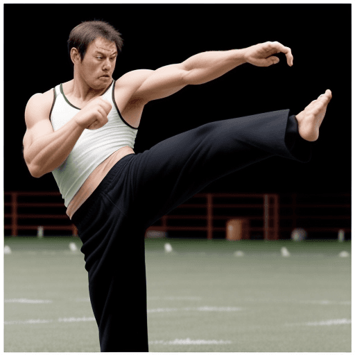 AI generated:  I fear not the man who has practiced 10,000 kicks once, but I fear the man who has practiced one ki...