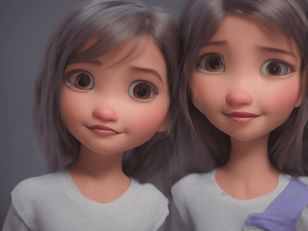 AI generated: A pixar style little girl, unreal engine, high definition, symmetrical face, volumetric lighting, du...