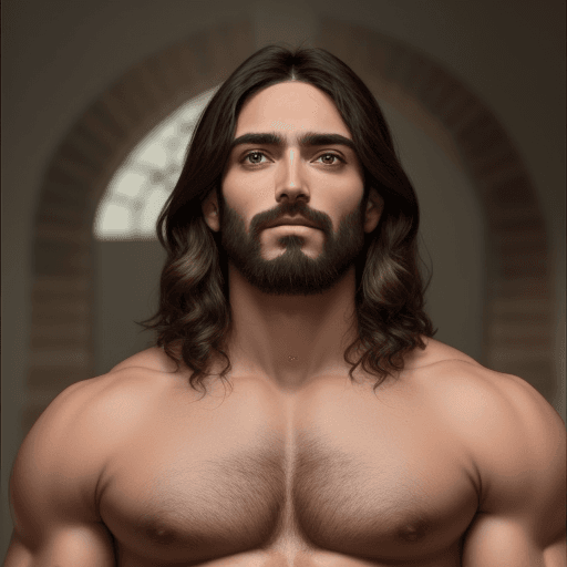AI generated: jesus triunfando com os anjos
