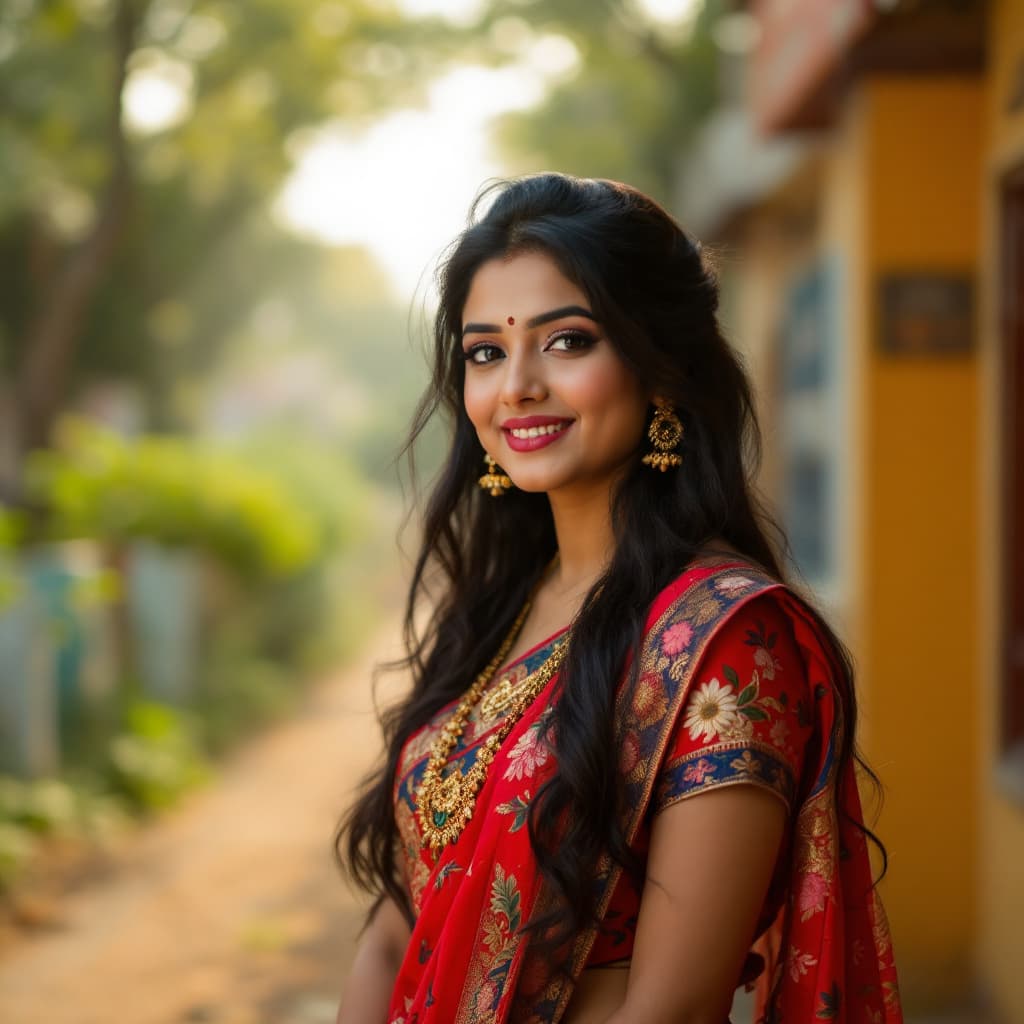 AI generated: indian modern girl photography