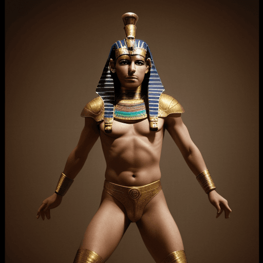 AI generated: Ultra high resolution photography of a medieval, male, egyptian, dancer