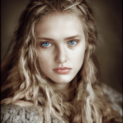 AI generated: Detailed and realistic portrait of beautiful modern female viking, soft natural lighting, portrait p...