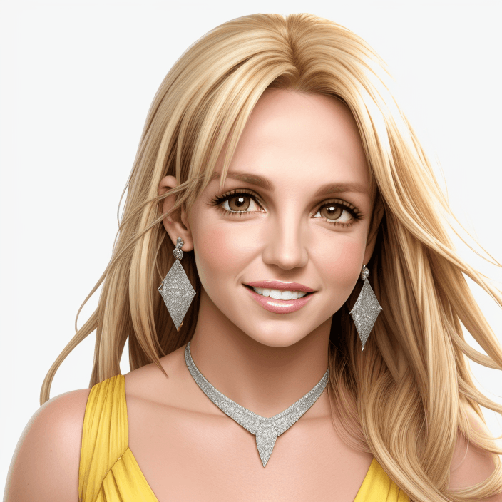 AI generated: Britney Spears, realistic, 4k, 40 years old, headshot, body facing camera, straight forward, looking...