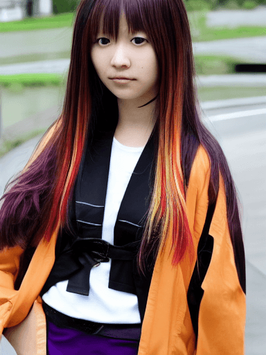 AI generated: 1girl,masterpiece,(kochou shinobu) (best quality:1.2),( Kochou Shinobu), multicolored hair, long sle...