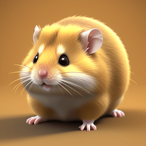 AI generated: golden hamster logo icon, unreal, 3d engine, 32k