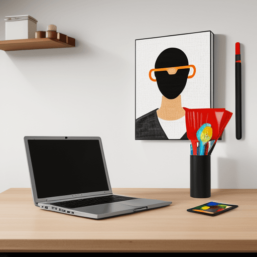AI generated: Creation of Adam, Modern takeaway style, Gadgets, Painting style, Computer objects