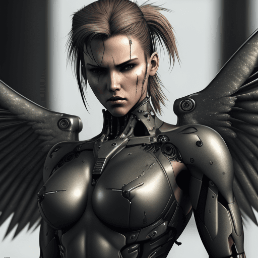 AI generated: Hyperrealistic art Hyperrealistic art fashion magazine cover, professional 3d model (mechanical ange...