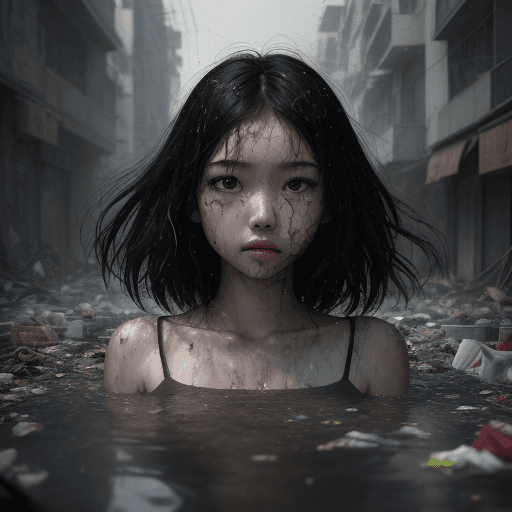 AI generated: 36k uhd,by Alessio Albi, dusty particles depth of field,detailed BREAK Asian young girl whose face i...