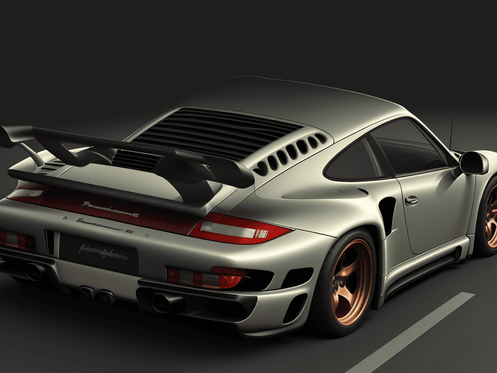 AI generated: porsche 911 blended with Lamborghini diablo 8k octane render