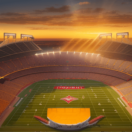 AI generated: "Create a stunning, high-quality digital artwork showcasing the iconic Arrowhead Stadium in Kansas C...