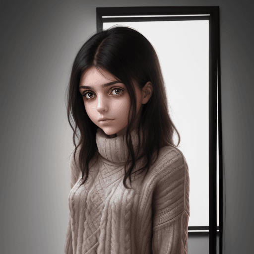 AI generated: lebanese (22:1. 3) year old (woman:1. 1) with (dark:1. 2) hair half (naked:1. 1) in open room with t...