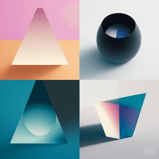 AI generated: photography of shapes, sizes and colors