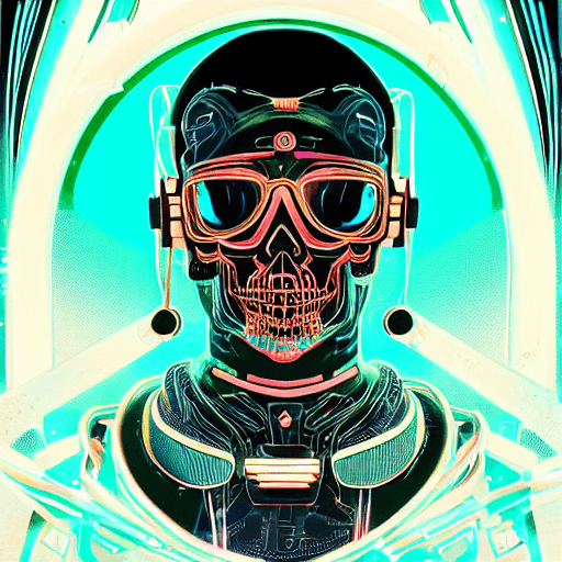 AI generated: nft style, cyberpunk, synthwave, tarot card with intricate detailed frame around the outside | with ...