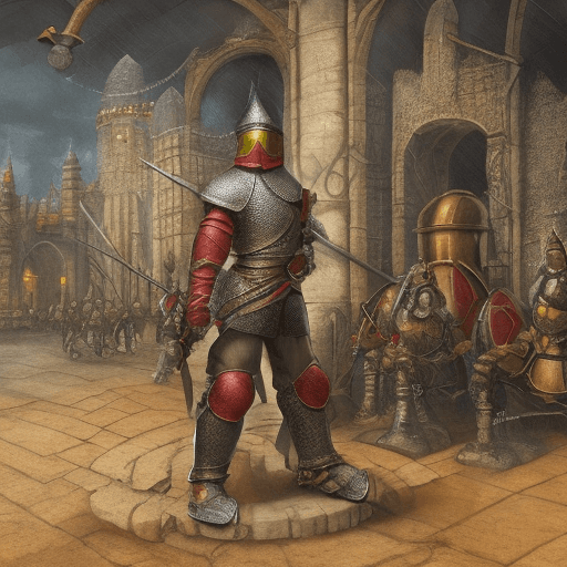 AI generated: hyperrealistic knight monkey during war in the middle age, he is sittin, in the background horses an...