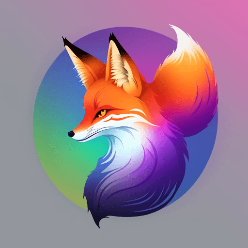 AI generated: colorful gradient fox logo