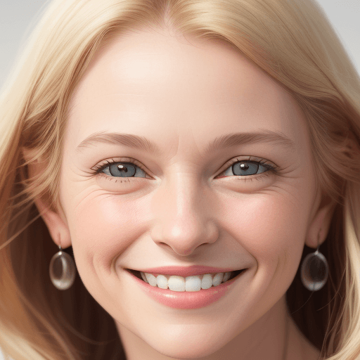 AI generated: a close up of a person with a smile on their face, a character portrait by Maria van Oosterwijk, fea...
