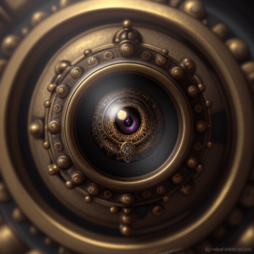 AI generated: steampunk eye, ornamental, macro shot, HD, Hyperrealistic, mystic, baroque, octane render