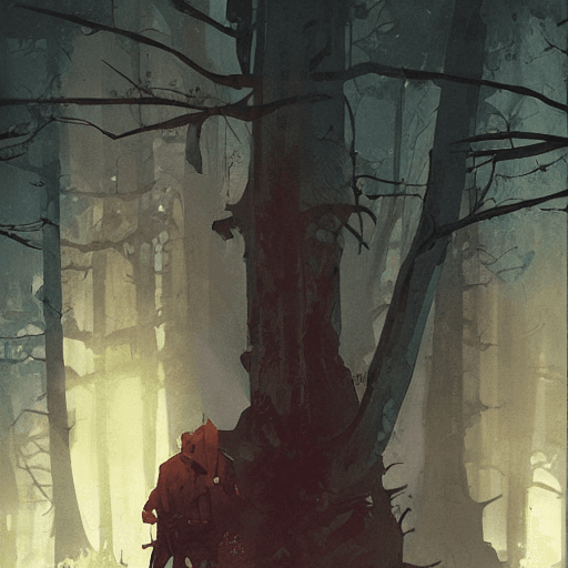 AI generated: forest wanderer by dominic mayer, anthony jones, Loish, painterly style by Gerald parel, craig mulli...