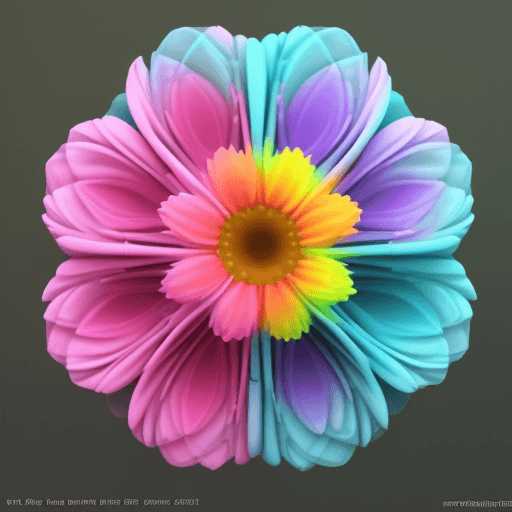 AI generated: crea una imagen de tapiz en 3D de nultiples flores con colores  