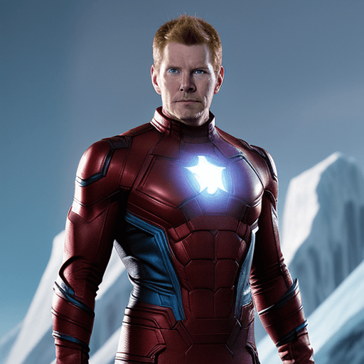 AI generated: marvel comics iceman
