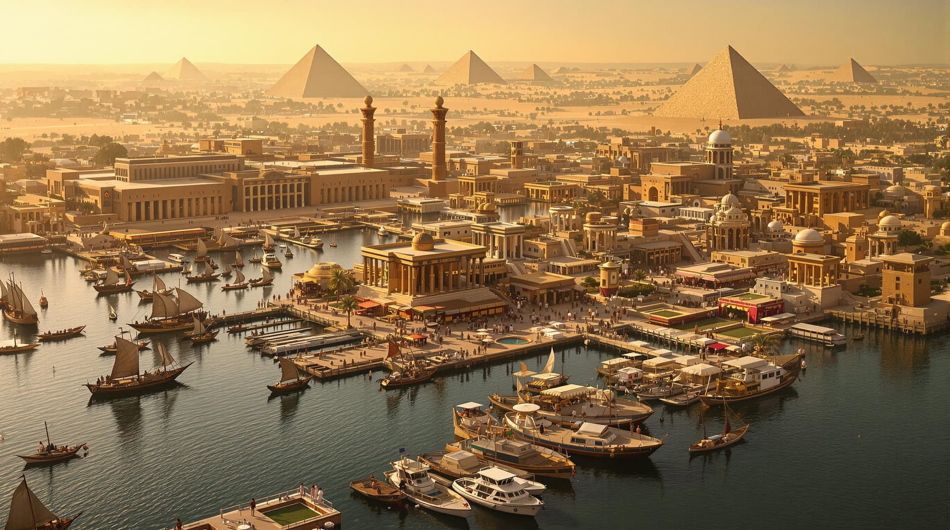 AI generated: The year is 300 BC (all people with ancient egyptian etire)
- The hugem ancient Egyptian capitol of ...