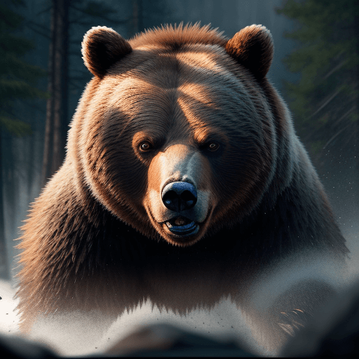 AI generated: Angry bear, cinematic, 8k