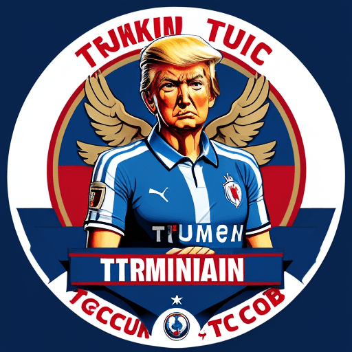AI generated: Donald J Trump as a Logo for The soccer club  „FC Trumpzonspor“ and The turkish badge on The chest