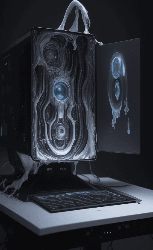 AI generated: The computer on which people will draw in the future in 20 years, , ultra-realistic, maximum detail,...