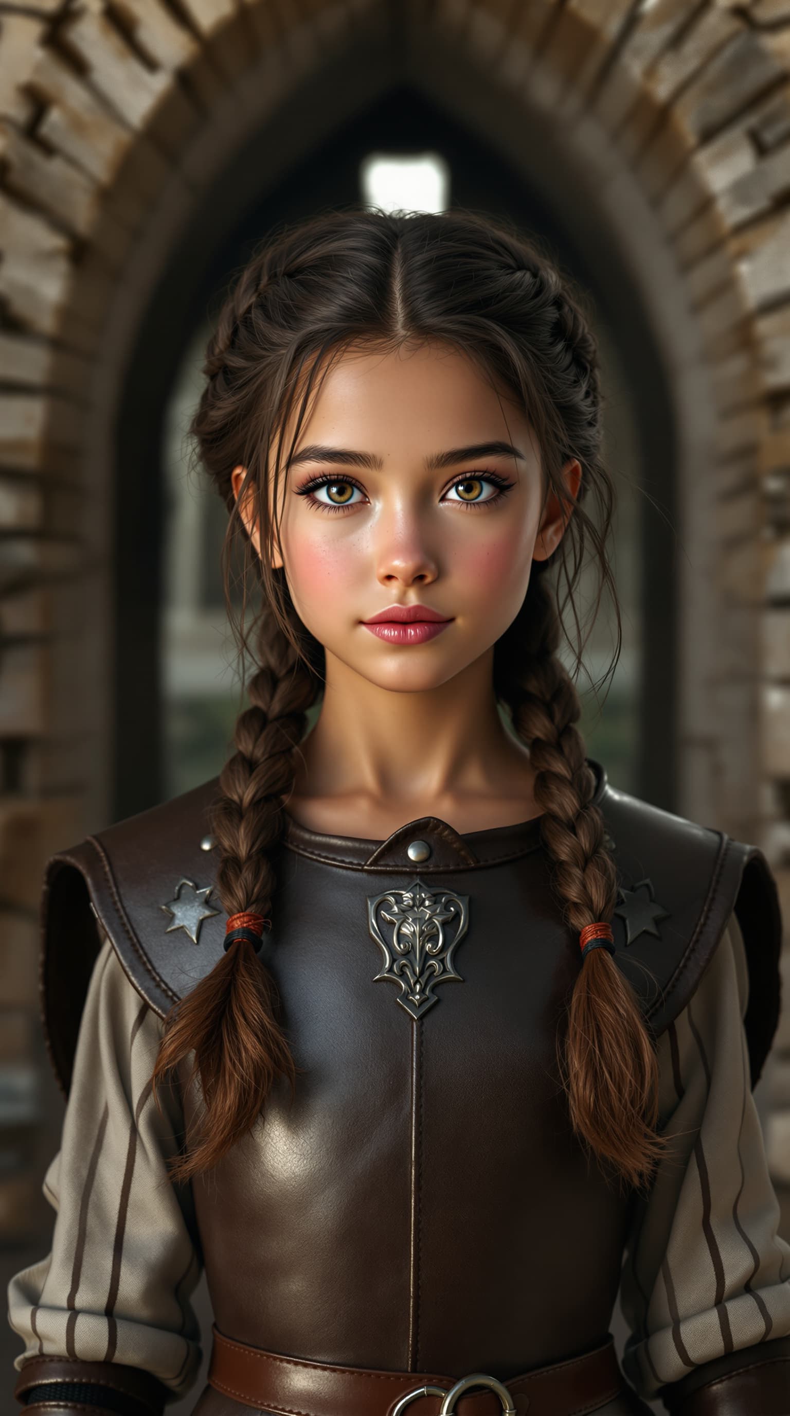 AI generated: A stunning professional photograph of the most beautiful girl in the world, a second-grader, depicte...