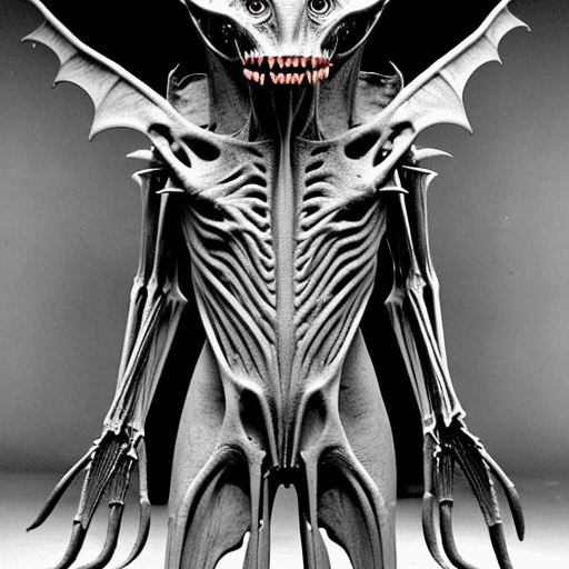 AI generated: The humanoid monsters are 8 feet tall.  they have no hair or feathers.  Their wings are wide and lea...