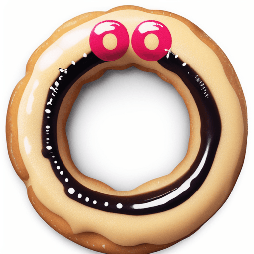 AI generated: a simple 2D doughnut Logo