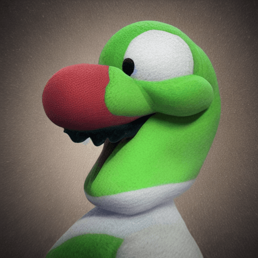 AI generated: image of a realistic yoshi 