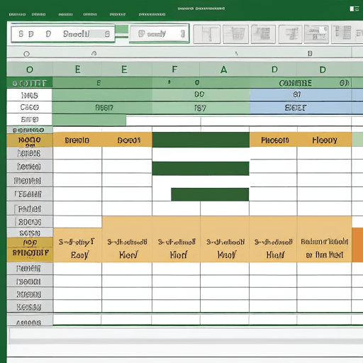 AI generated: HD quality image of Excel spreadsheet on beauty products with blonde colors